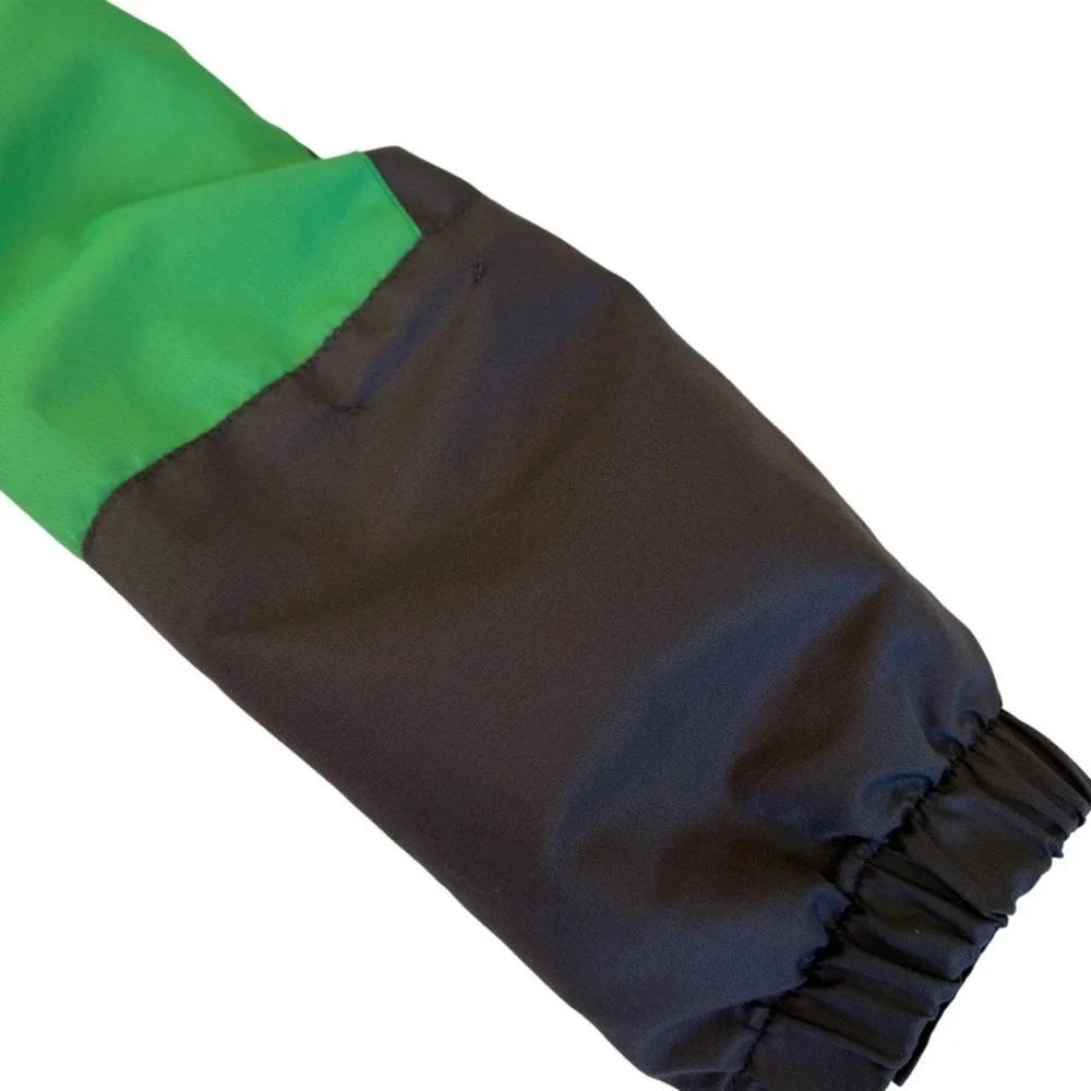 ICEBURG Youth‎ 12/14 Green Black Hooded Full Zip Jacket Outdoor Adventure *Holes